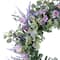 24" Purple Spring Daisy, Lavender & Eucalyptus Floral Wreath